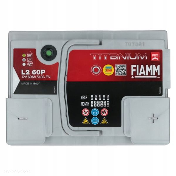 Akumulator FIAMM Titanium PRO 60Ah L260P 540A - 4