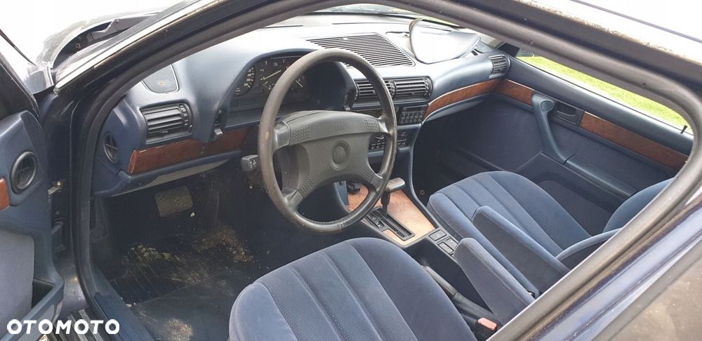 FOTELE FOTEL TYŁ PRZÓD BOCZKI GRANATOWE WELUR BMW 7 E32 750 - 4