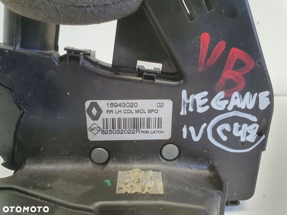 Renault Megane IV ZAMEK DRZWI lewy tył KIEROWCY 16943020 Europa - 2
