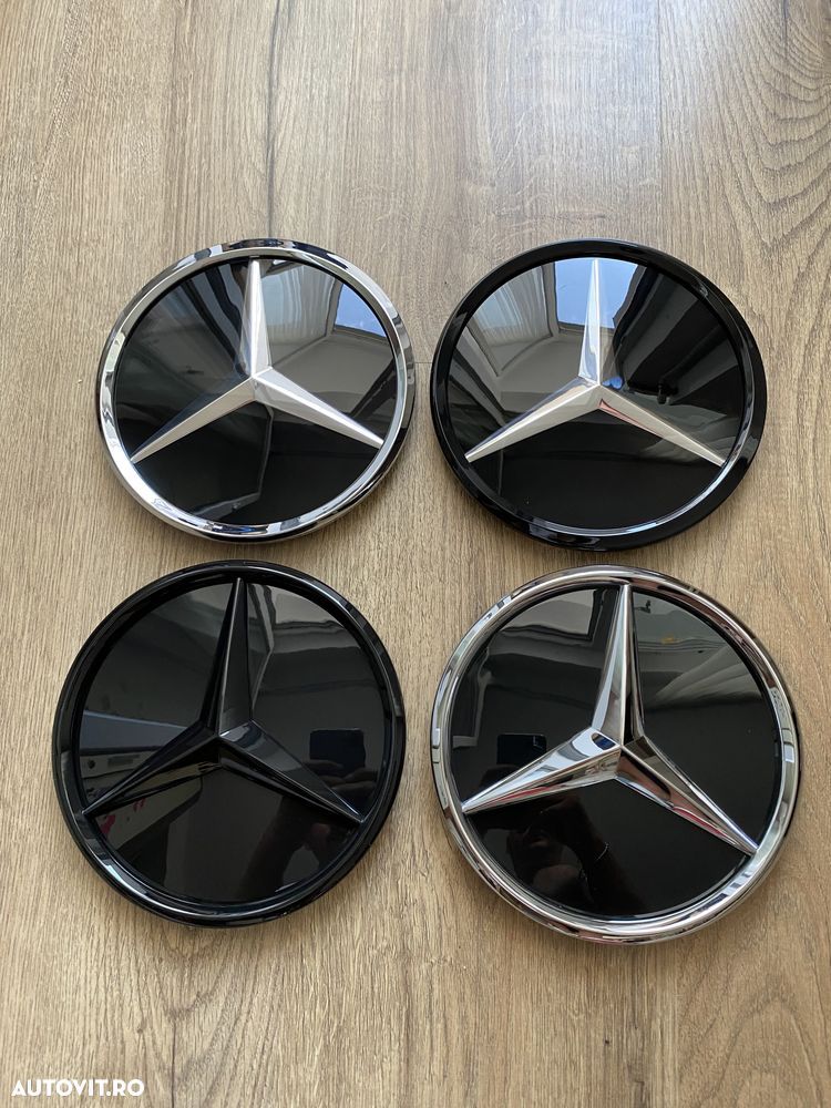 Emblema Semn Logo Stea Mercedes Grila Fata Radiator A B C E S Class - 1