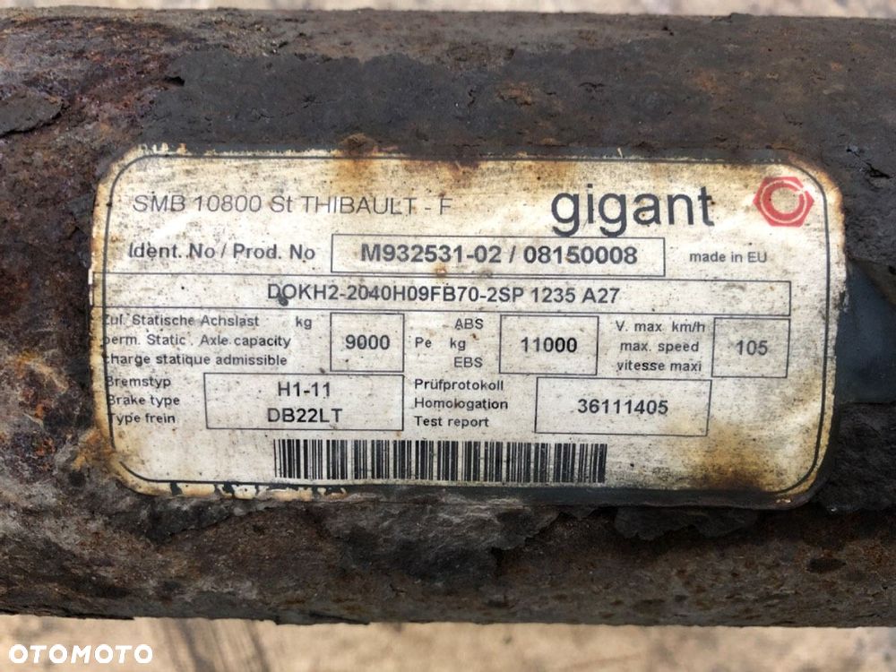 OŚ TYŁ SMB10800  NACZEPA FRUEHAUF TX34 GIGANT DOKH2 - 8