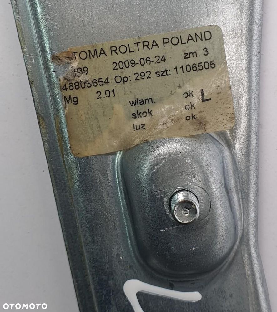 MECHANIZM PODNOŚNIK SZYBY LEWY TYŁ TYLNY FIAT PANDA II 46803654 - 3