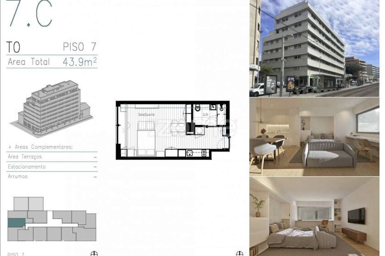 Apartamento T0 em Matosinhos Sul - Grande imagem: 2/5