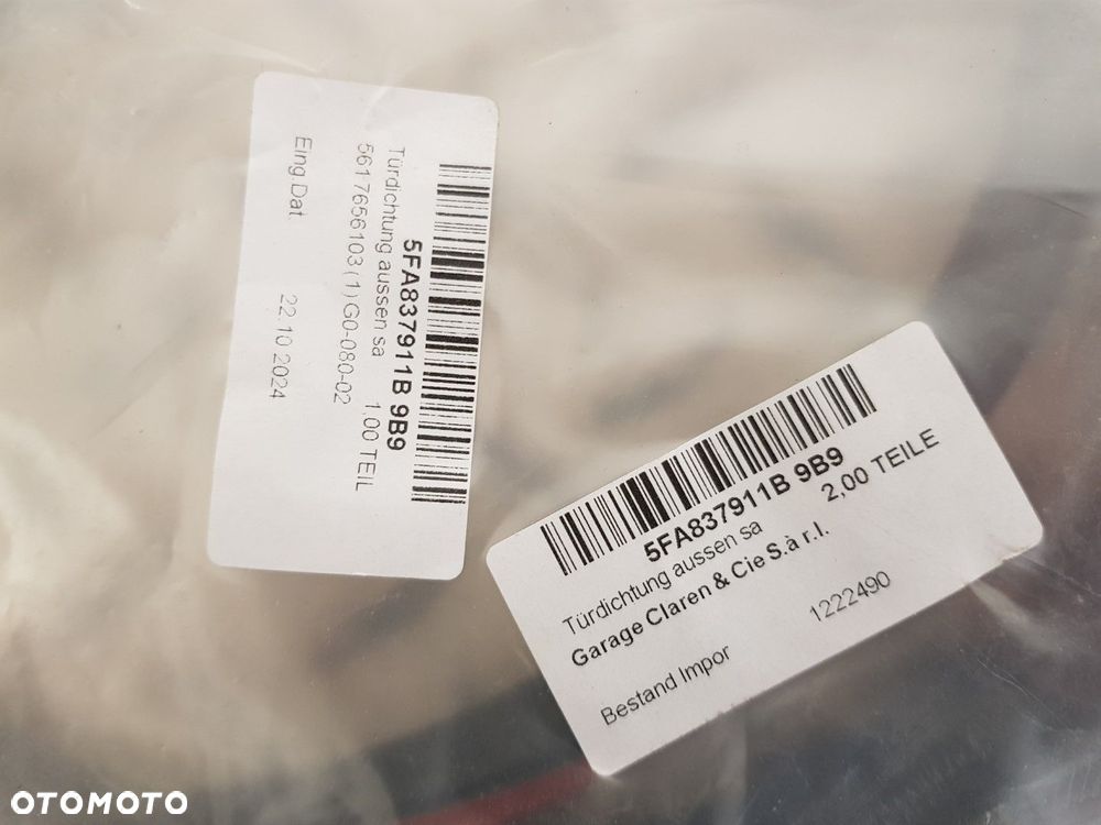 NOWA ORYGINALNA USZCZELKA DRZWI PRZEDNICH ZEWNĘTRZNA CUPRA FORMNETOR  5fa837911b - 5