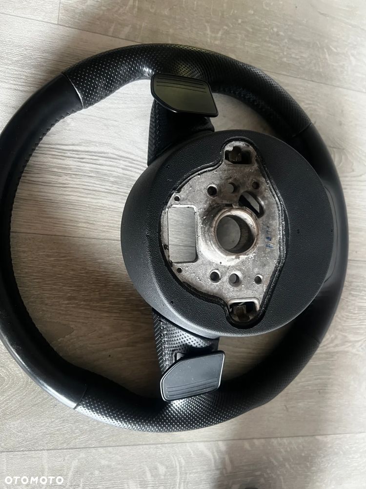 KIEROWNICA SKÓRZANA PIKOWANA MULTI ŁOPATKI AUDI Q7 4L LIFT 4L0419091 AS AIRBAG 4L0880201 AJ Z INSTALACJĄ - 6