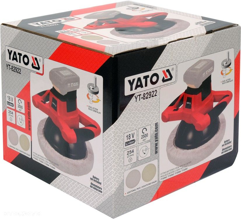 YATO POLERKA SAMOCHODOWA AKUM. 18V 2 NAKŁADKI - 8