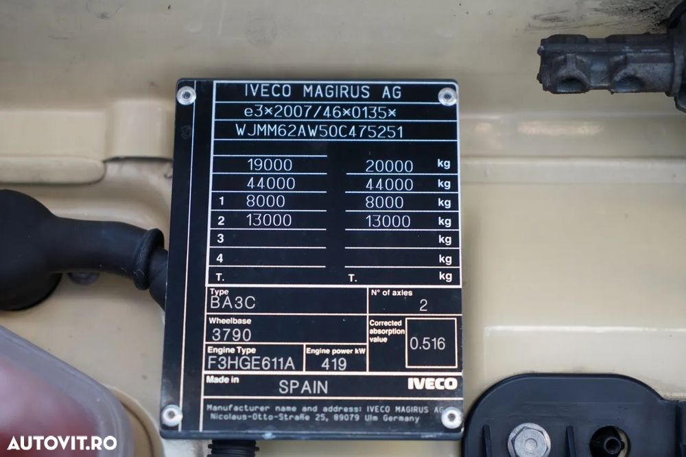 Iveco S-WAY / 570 / RETARDER / I-PARK COOL / FULL AIRMATIC / 100% ANVELOPE / JANTE DIN ALIAJ / PIELE / - 38