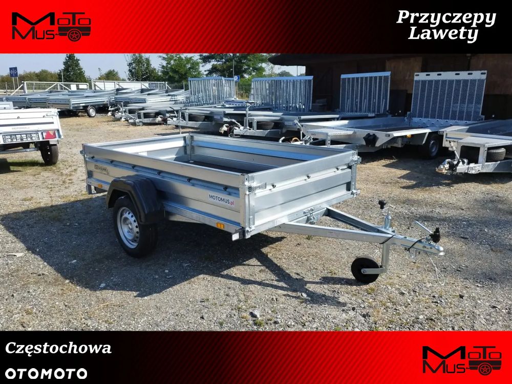 Zaslaw Przyczepa Zasław 235SU 235x132x35 1 osiowa mocne burty uchylna - 1