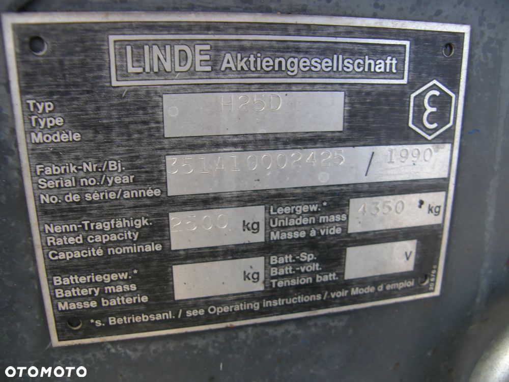 Linde H25D przesuw z Niemiec - 16