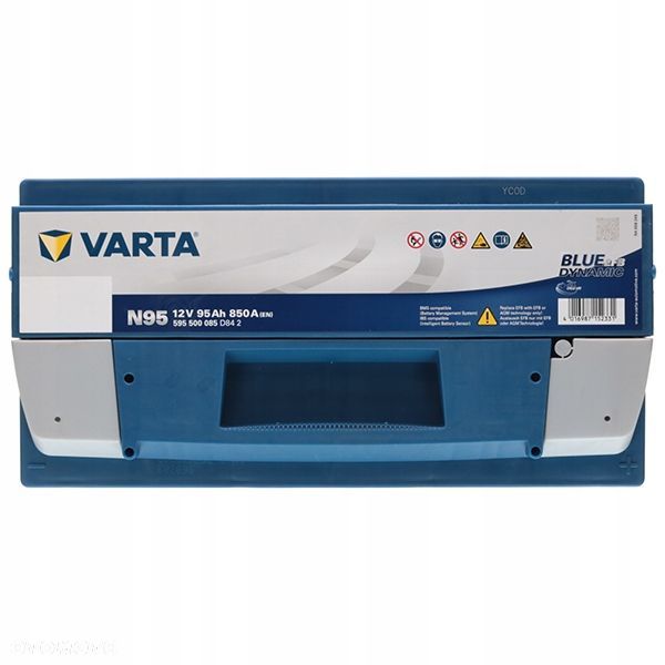 Akumulator Varta EFB N95 12V 95Ah 850A L5 StartStop P - 24,5 kg - 3