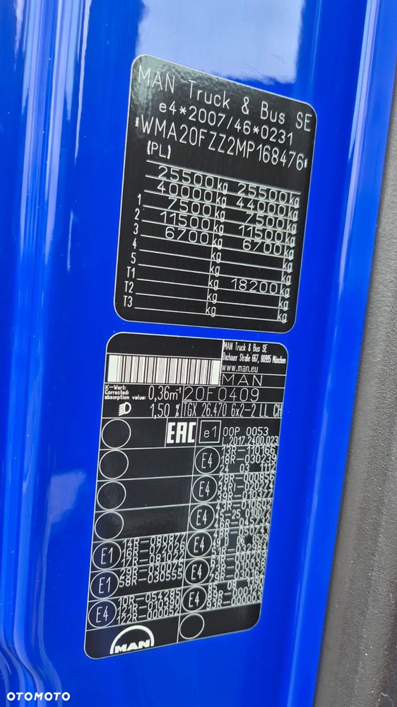 MAN MAN///TGX///26.470///2021///ZESTAW/// TANDEM///PRZEJAZDOWY///7.70+7.70/// LEDY///KLIMATYZACJA POSTOJOWA/// DACH PODNOSZONY/// - 40