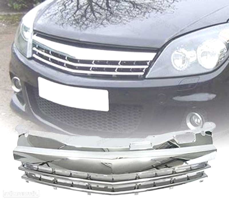GRELHA FRONTAL OPEL ASTRA H GTC 04-07 CROMADA - 1
