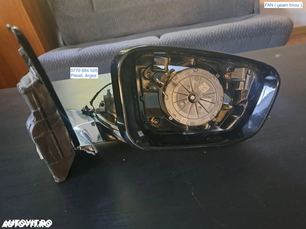 Oglinda retrovizoare exterioara dreapta electrica semnalizare camera video fara sticla si capac negru cu chrome 9 pini Originala BMW G11+LCI G12+LCI - 1