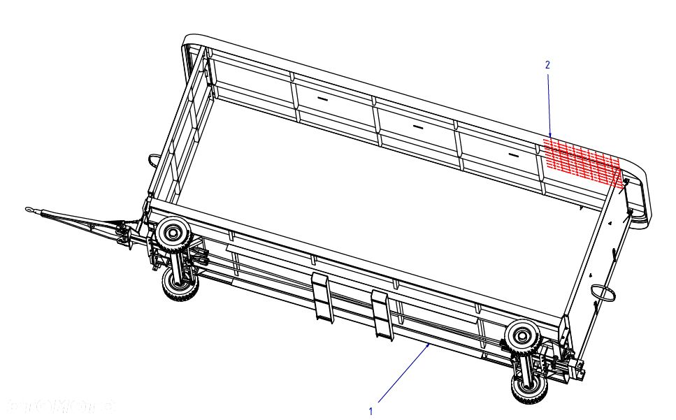 Ackermann KAMPA niemiecka przyczepa przemysłowa udźwig 5 ton 190x550cm dach + plandeka firanka, jak NOWA pociąg transportowy z 2 przyczep - 36