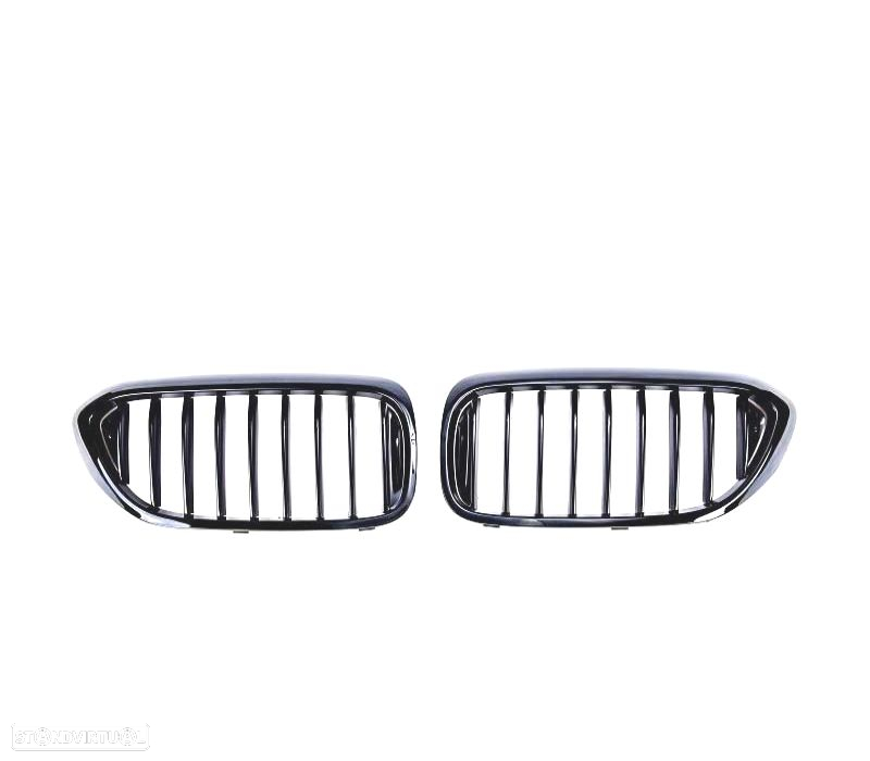 GRELHAS FRONTAIS BMW G30 G31 17-19 LOOK M PERFORMANCE PRETO BRILHANTE - 2