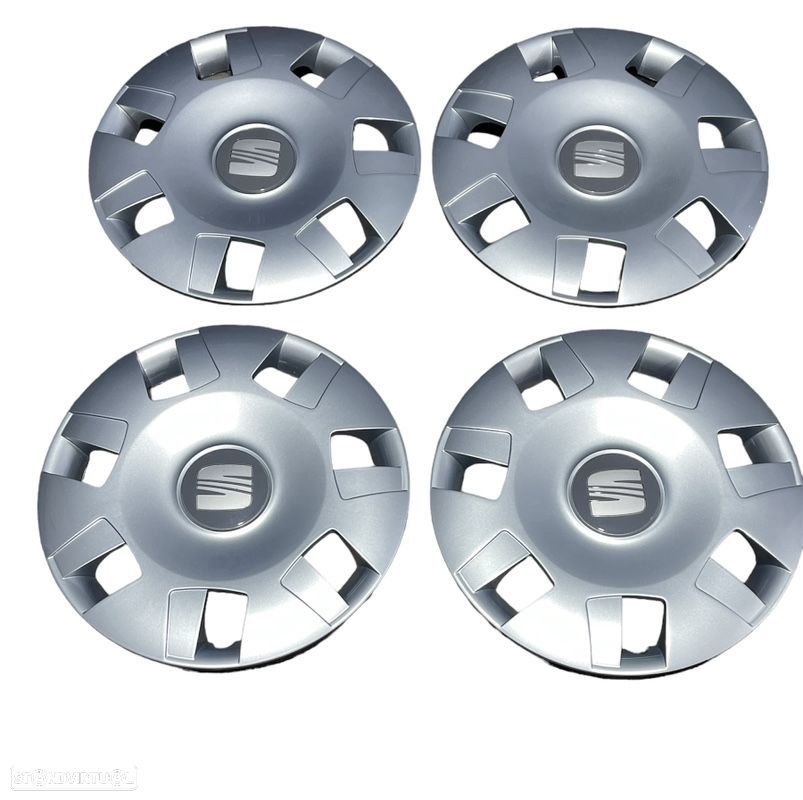Conjunto tampões roda 15 Seat Ibiza 6L 2002 a 2008 - 1