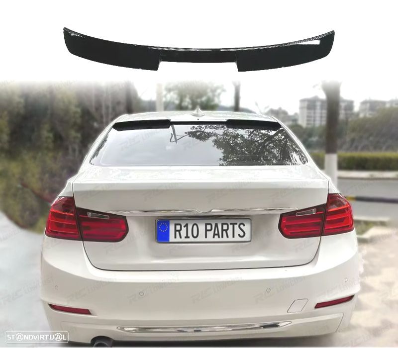 SPOILER VIDRO TRASEIRO BMW F30 LOOK M4 PRETO BRILHANTE - 1