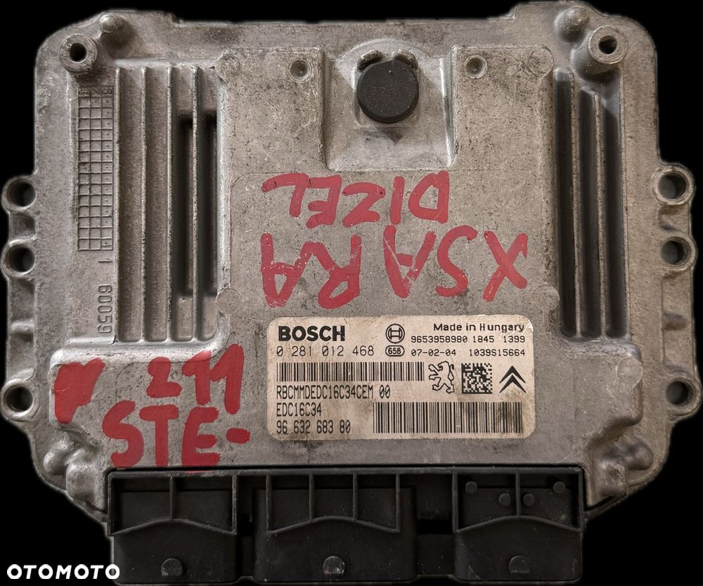 Sterownik Silnika ECU Komputer Peugeot Citroen 9663268380 - 1