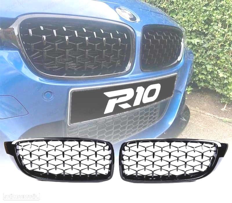 GRELHA BMW F32 F33 F36 13-16 LOOK M4 PRETO DIAMANTE - 1