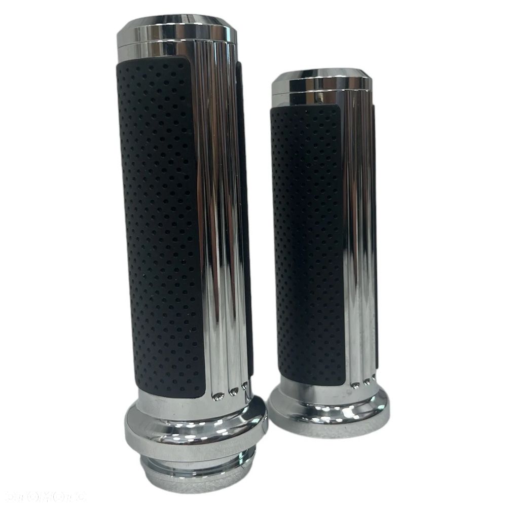 Gripy elektroniczne gazu Harley-Davidson Czarno-Chromowe - 2