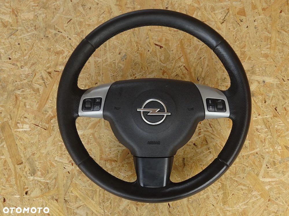 KIEROWNICA SKÓRZANA SKÓRA OPEL VECTRA C SIGNUM MULTIFUNKCYJNA PRZYCISKI AIRBAG - 1