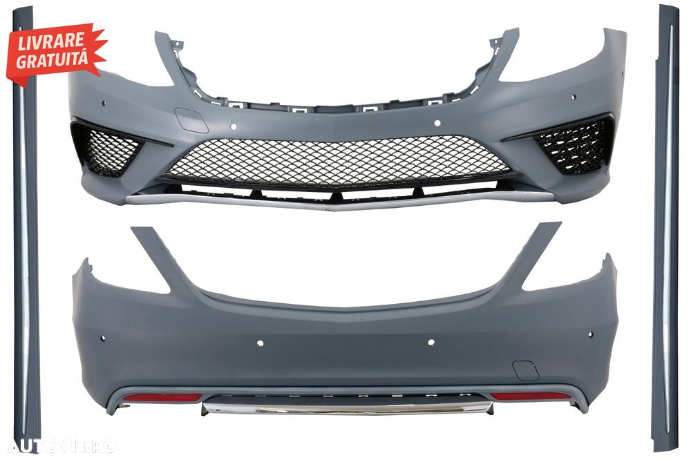Pachet Exterior Mercedes S-Class W222 (2013-06.2017) S63 Design cu Praguri lateral- livrare gratuita - 1