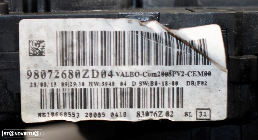 FITA DE AIRBAG C/COMUTADORES PEUGEOT 208 2013 - 4