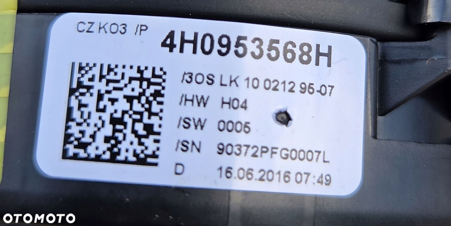 AUDI A6 A7 C7 LIFT PRZEŁĄCZNIK ZESPOLONY TAŚMA AIRBAG 4G8953502B 4H0953568H - 6