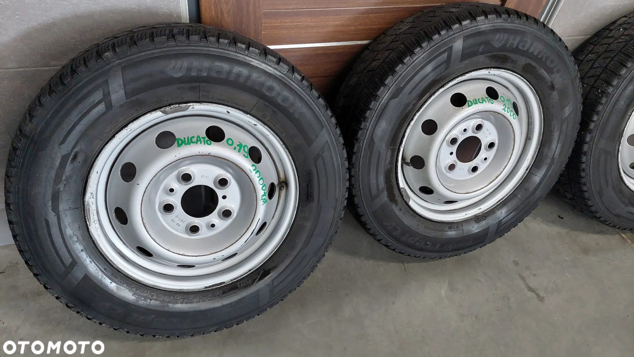 KOŁA ZIMOWE STALOWE DUCATO 16 CALI 215/75 R16C OPONY HANKOOK 2XOPONY 6MM 2XOPONY 5MM R2019 - 2