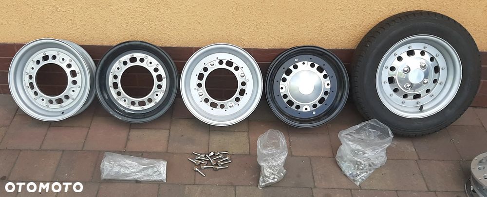 FIAT 126 126P 500  felgi NOWE 12"  CZARNE CZERWONE BIAŁE - 15