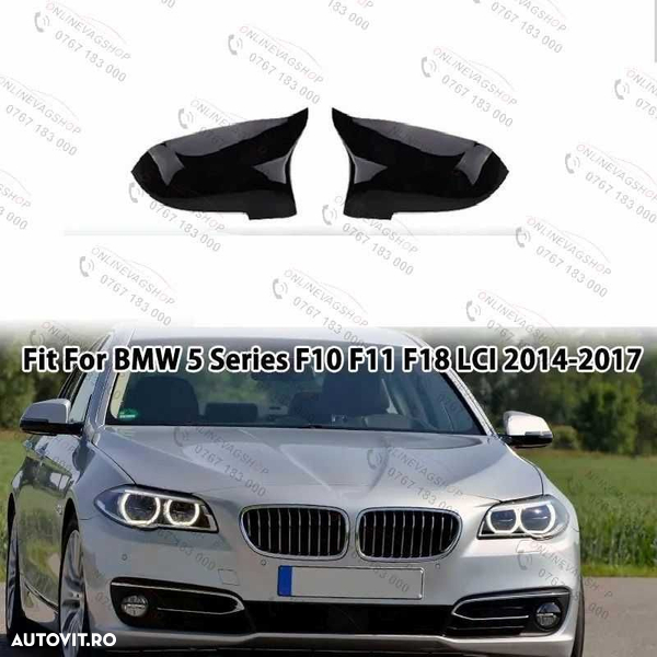 Capace oglinda model Batman M Style negru lucios  BMW F10 F11,F01, F06