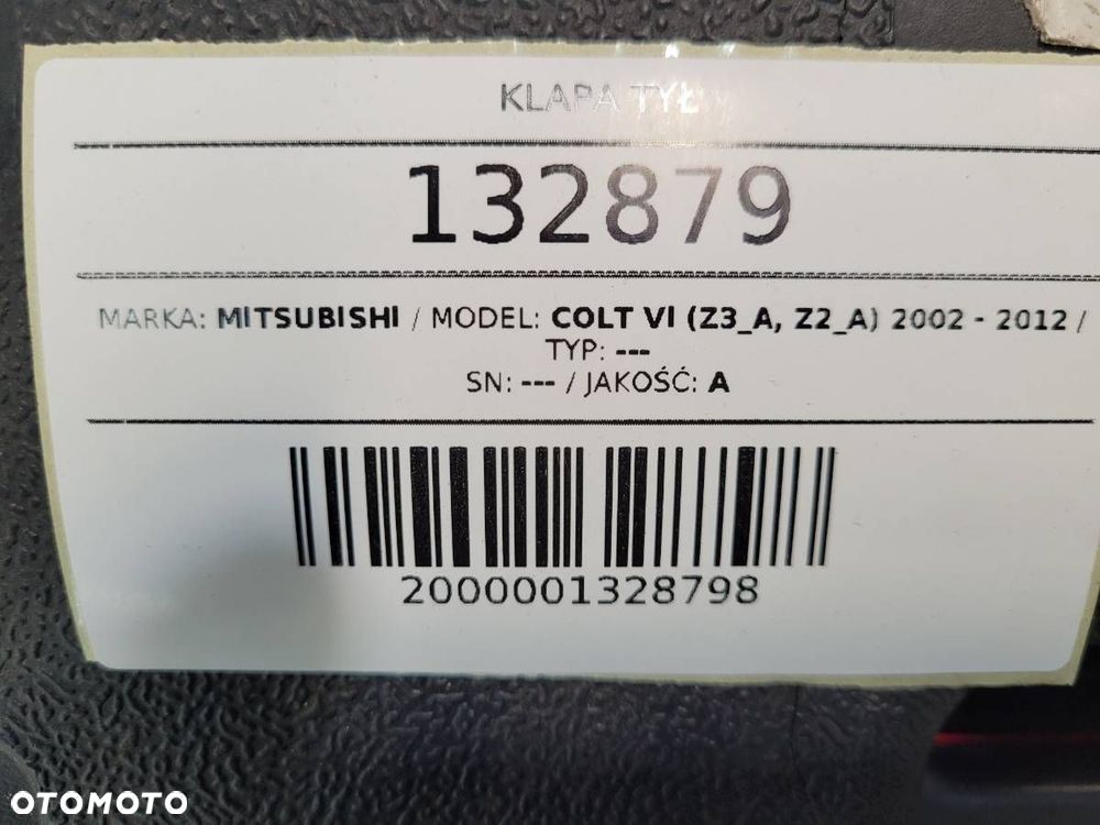 KLAPA TYŁ BAGAŻNIKA MITSUBISHI COLT VI KOMPLETNA - 11