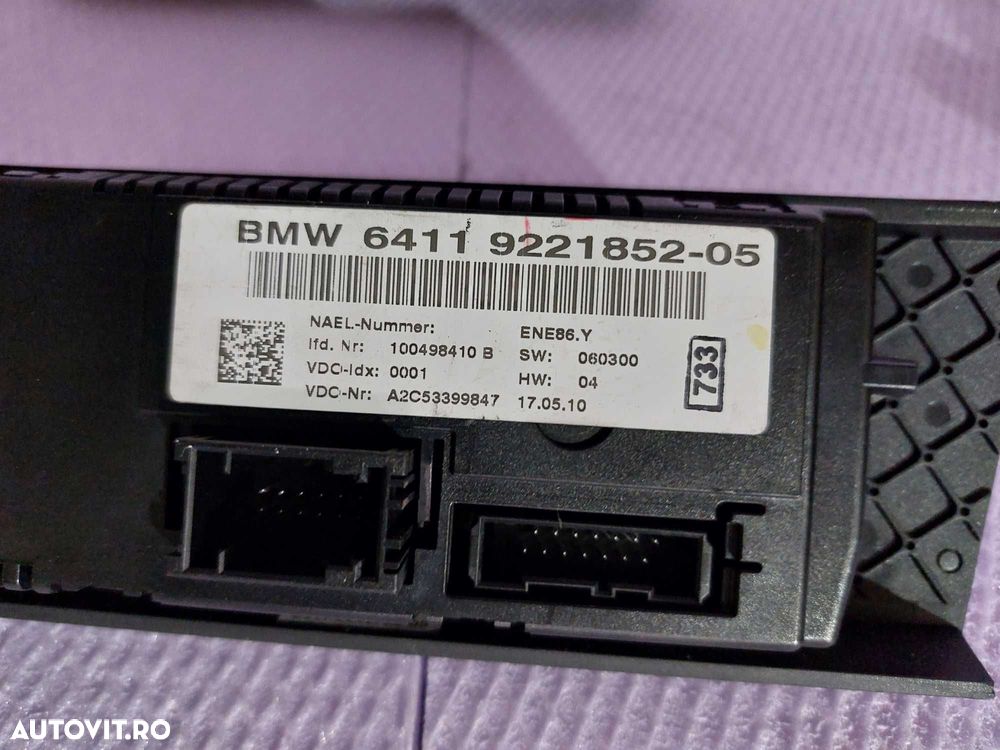 Panou comanda AC clima cu incalzire scaune BMW E81 E84 E87 E90 - E93 - 4
