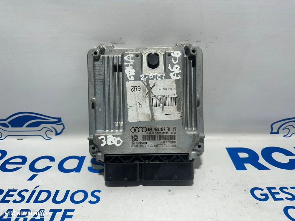 .Centralina Motor Original Bosch VAG Audi Volkswagen Skoda Seat CAG 2.0 TDi 143cv 16v 03L906022FH 0281015015 2007 - 2016 - 1