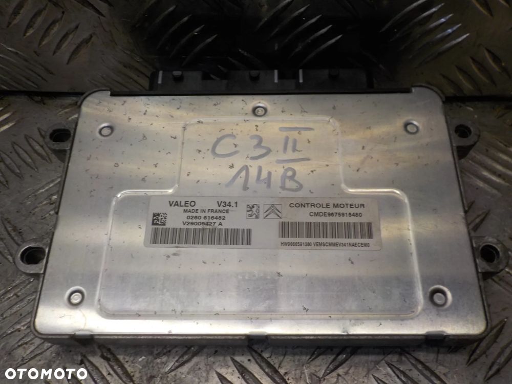 CITROEN C3 II 1.4B STEROWNIK KOMPUTER SILNIKA 9675916480 - 2