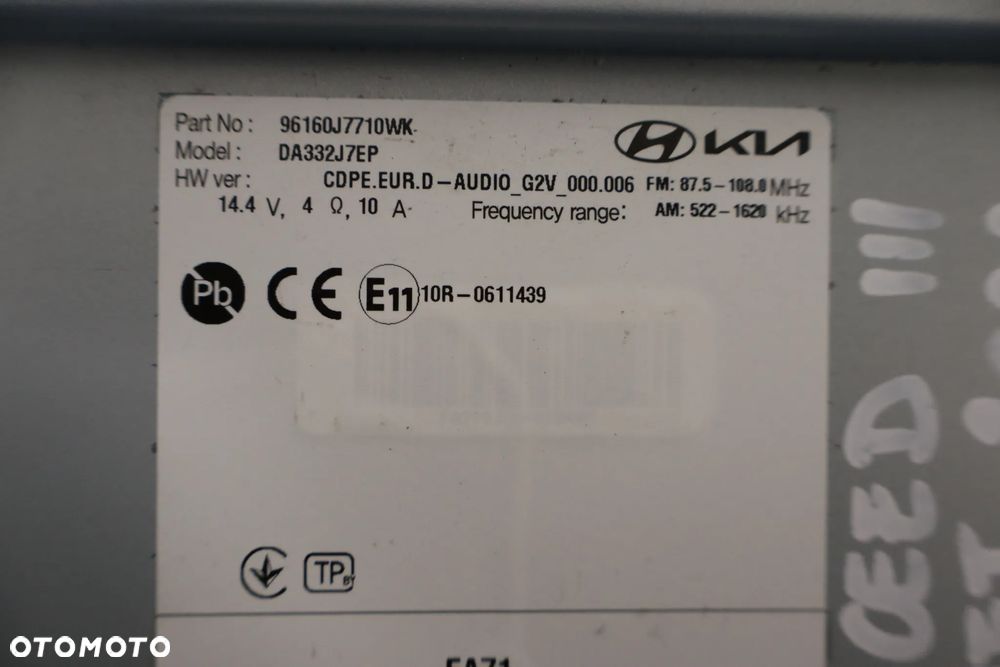RADIO WYŚWIETLACZ KIA CEED III 3 LIFT 96160J7710WK 2021-2025 - 10