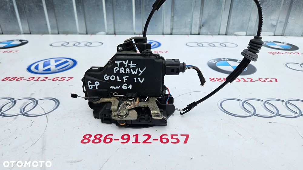 VW Golf IV 4 1J Zamek drzwi tył prawy 6 PIN Zamek drzwi tylnych prawy z linką - 2