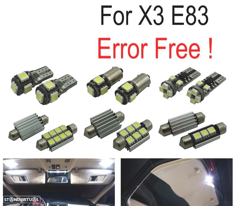 KIT COMPLETO 4 LAMPADAS LED INTERIOR BMW X3 E83 04-10 - 1