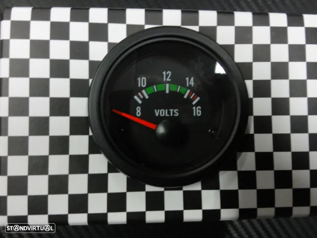 Manómetro fundo preto estilo VDO / Od school disponível em Amperímetro, pressão do turbo, pressão do oleo, temperatura do oleo, temperatura da água, voltagem, vacuo - 8
