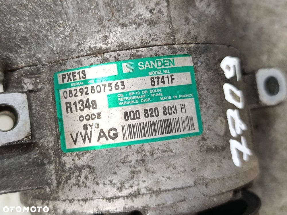 POMPA, SPRĘŻARKA KLIMATYZACJI VW POLO IV FL 9N 6Q0820803R PXE13  SANDEN - 4