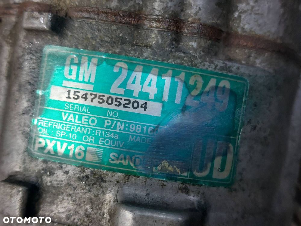 SPRĘŻARKA KOMPRESOR KLIMATYZACJI VECTRA B 2.2 16V 24411249 - 2