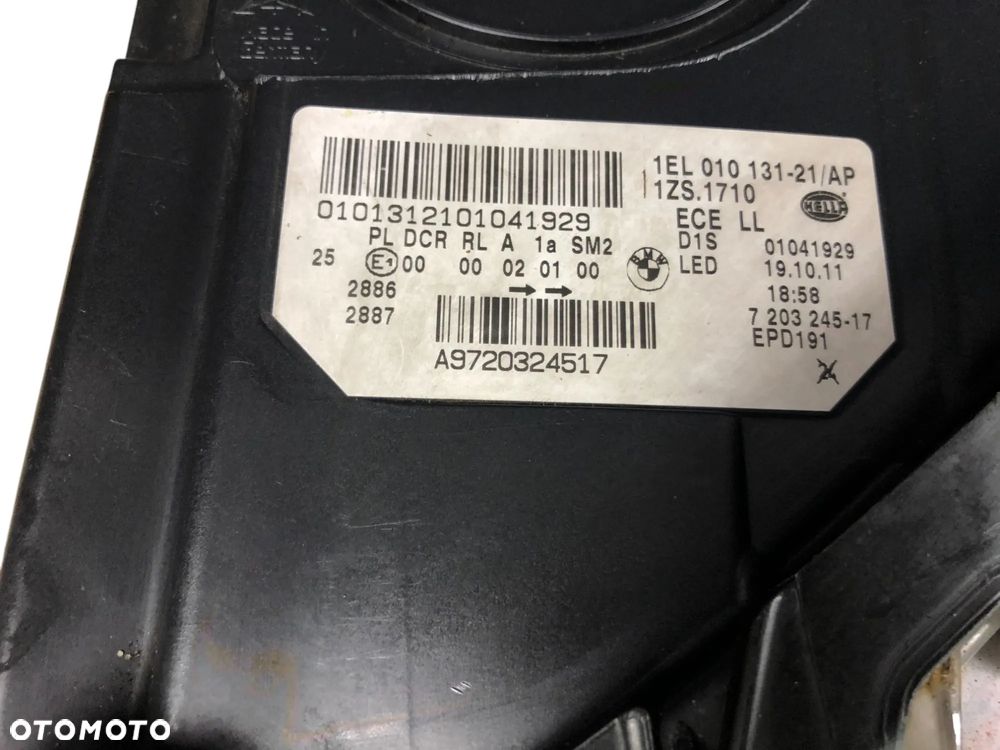 Lampa Lewy Przód EU Xenon BMW 5 F10 F11 7203245 (2010 – 2017)-Gwarancja Wysyłka Montaż - 5