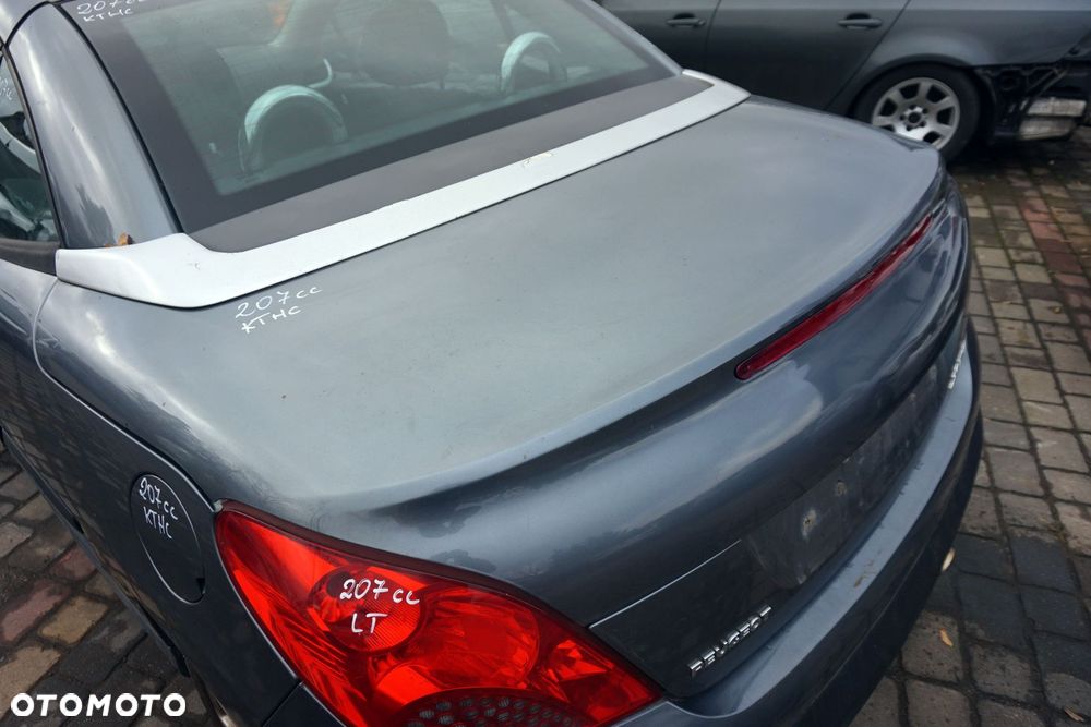 KLAPA BAGAŻNIKA TYLNA 207 CC CABRIO KTHC  SZARY PEUGEOT 2007-2009 - 2