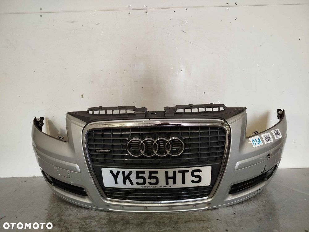 + ZDERZAK PRZÓD PRZEDNI AUDI A3 8P LIFT FL LY7W SREBRNY HALOGENY - 1