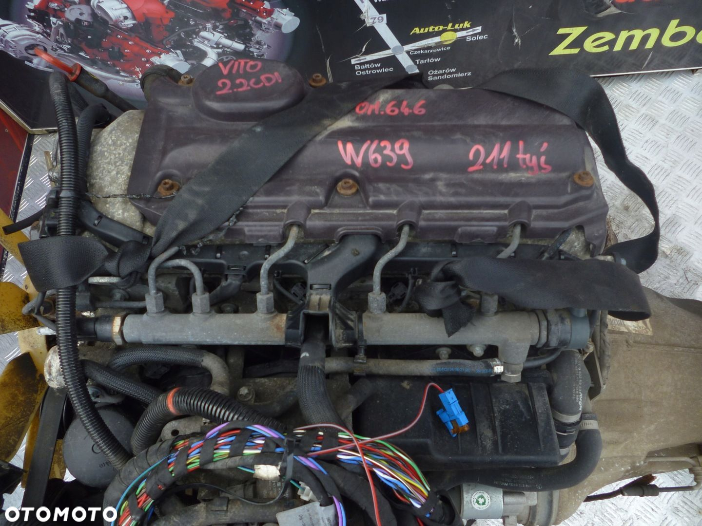 SILNIK KOMPLETNY MERCEDES VITO W639 2.2 CDI 646.982 211 TYS - 2