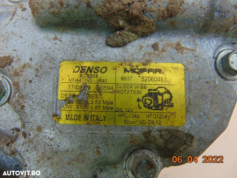 Compresor clima Fiat 500 1.2 benzina 1.4 500c 500x abarth alfa romeo g - 4