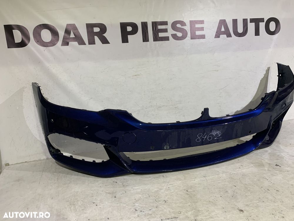 Bara fata BMW Seria 5, G30/G31, M-Sport, 2016, 2017, 2018, 2019, 2020, cod origine OE 51118064928, cu gauri pentru senzori de parcare. - 3