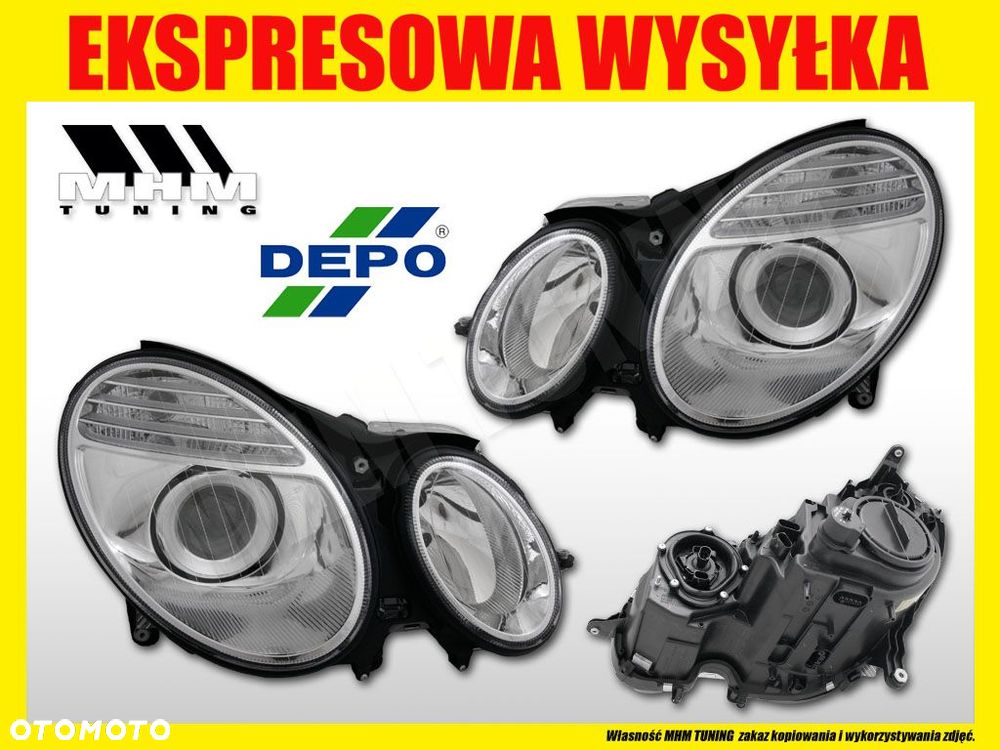 Reflektory Mercedes E klasa 211 2002-06 Lift Look - 2