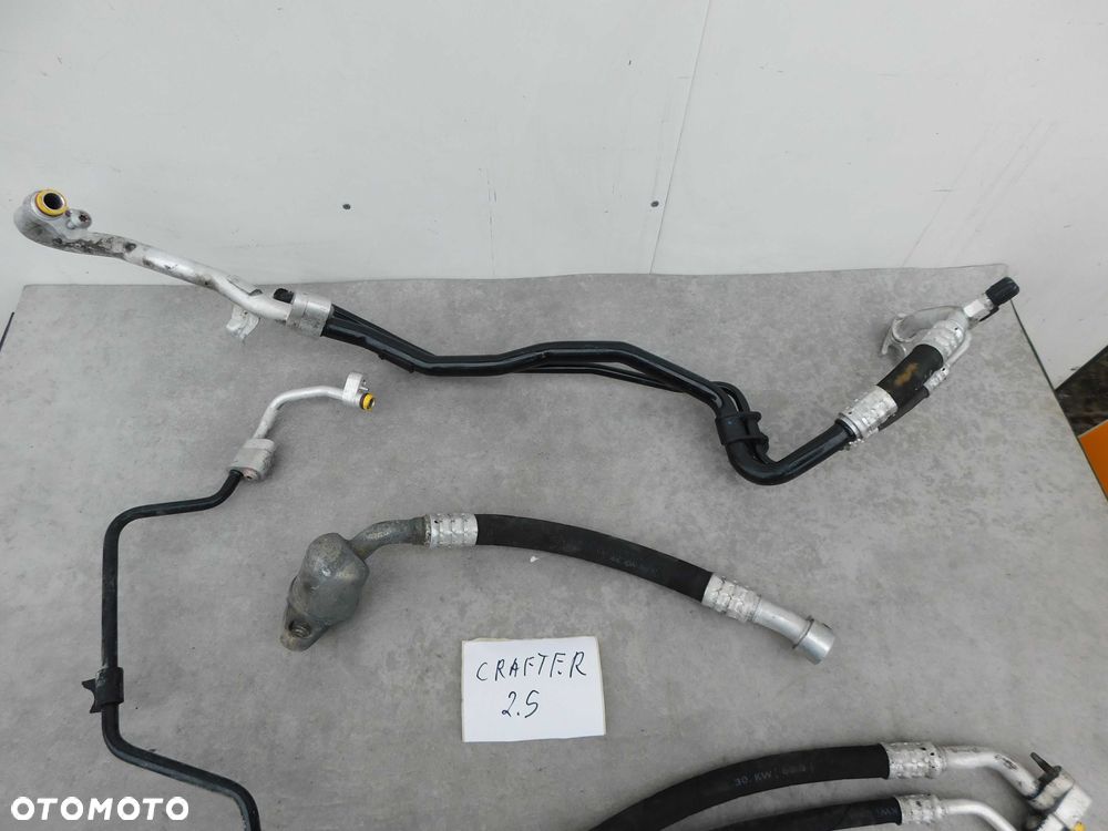 VW Crafter 2.5 TDI rurka rurki przewody klimatyzacji komplet OEM - 3