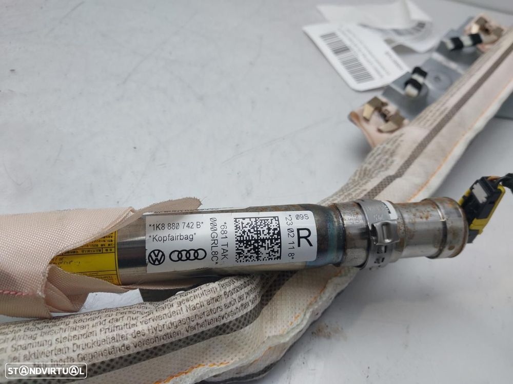 AIRBAG CORTINA FRENTE DIREITO VOLKSWAGEN SCIROCCO 137 - 1